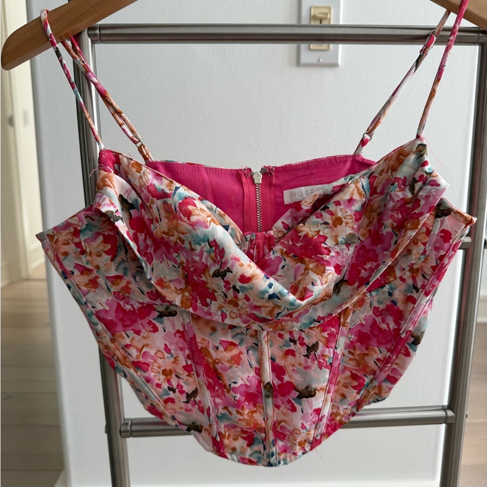 More to Come Floral Bustier Top